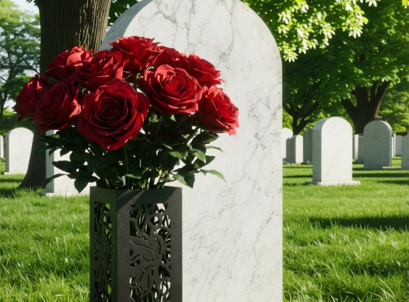 Ваза ритуальная черная