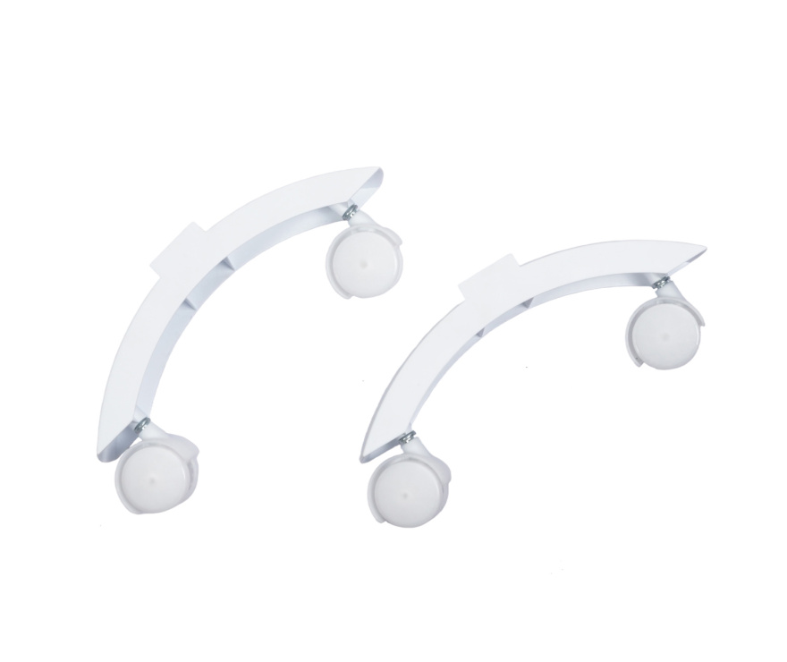 Комплект ножек Granit, Glassar белый с колесами