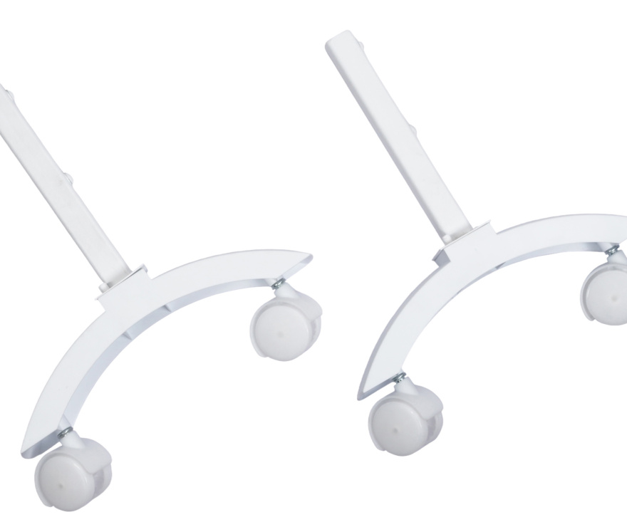 Комплект ножек Granit, Glassar белый с колесами