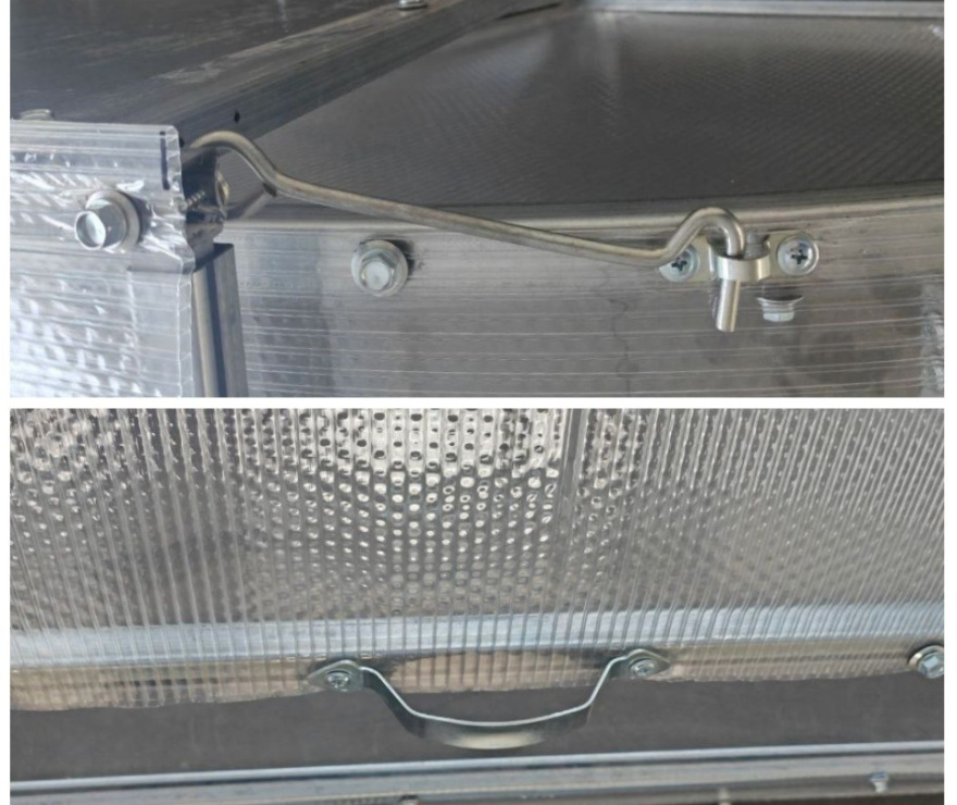 Парник Хлебница 2м в упаковке + обогреватель тепличный 200 Вт (розетка) + комплект поликарбоната